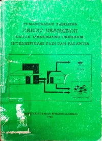 Pemanfaatan Fasilitas Kredit Usahatani Untuk Men unjung Program Intensifikasi Padi Dan Palawija