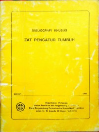 Bibliografi Khusus Zat Pengatur Tumbuh