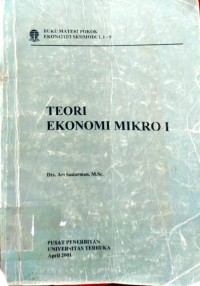 Teori Ekonomi Mikro I