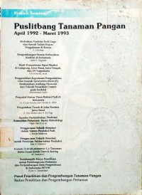 Puslitbang Tanaman Pangan April 1992-Maret 1993