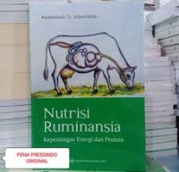 Nutrisi Ruminansia Kepentingan Energi dan Protein