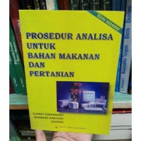 Prosedur  Analisa Untuk Bahan Makanan Dan Pertanian